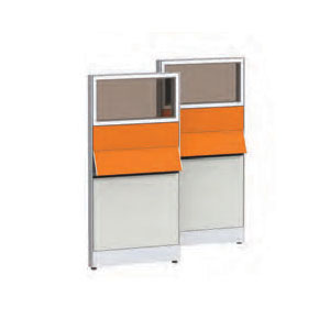 공간시스템 > 마이아(Maia) 파티션  > 상부유리-양면벨트 패널  > 마이어 시리즈 상부유리 양면벨트 패널-높이 1570mm