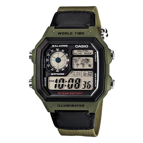 카시오워치스 > 디지털(전자) 스포츠시계(남성용) > AE-1200 > AE-1200WHB-3B 카시오 손목 시계