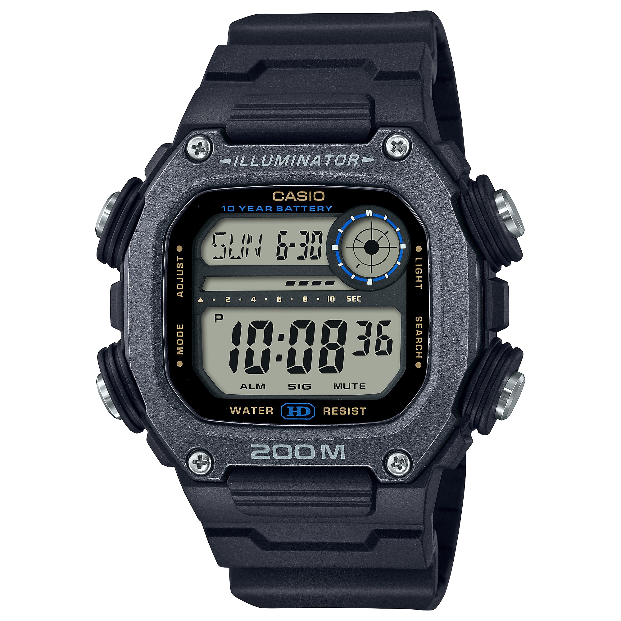 카시오워치스 > 디지털(전자) 스포츠시계(남성용)  > DW-291  > DW-291HX-1A 카시오 손목 시계