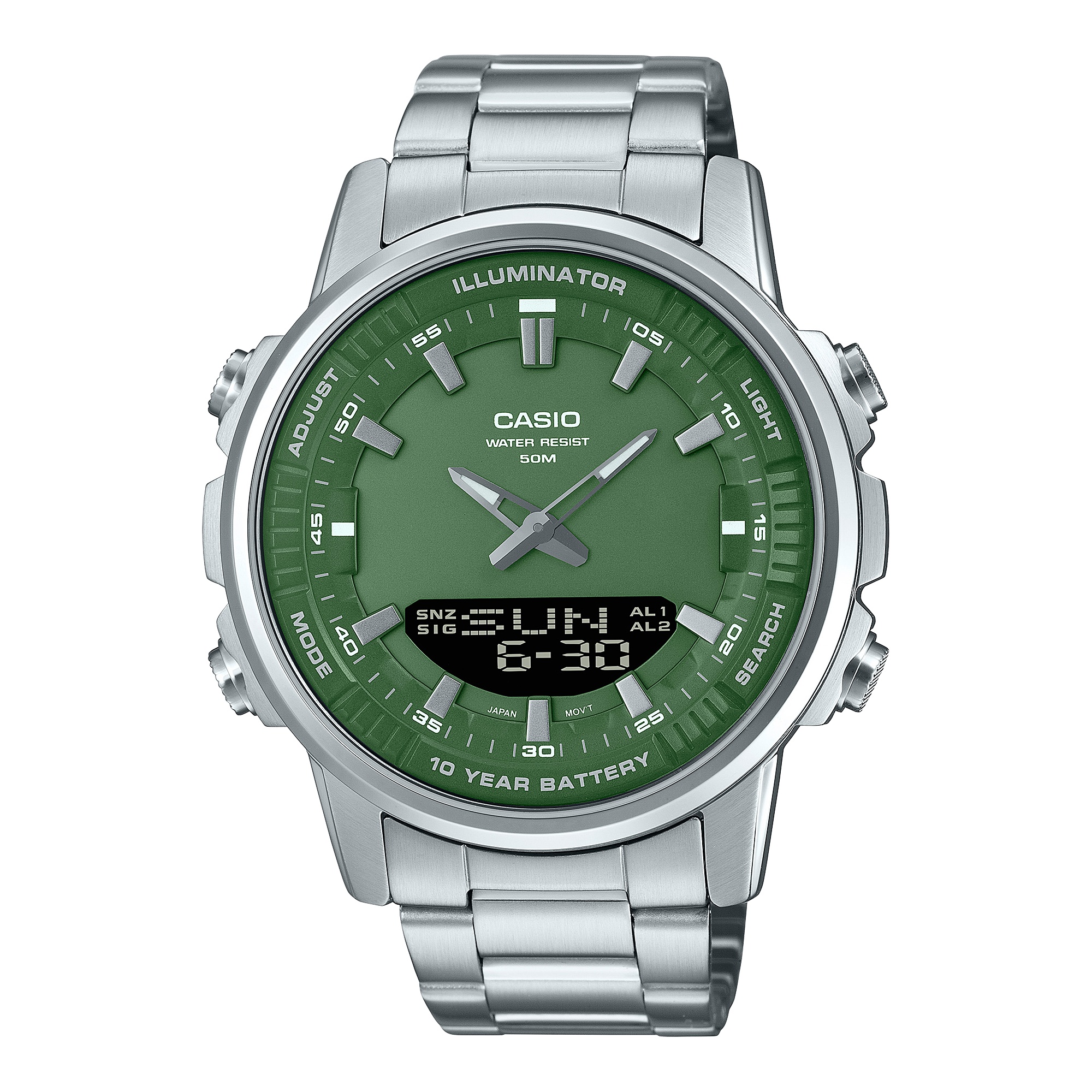 카시오워치스 > 아나디지(아날로그+디지털) 스포츠시계 > AMW-880 > AMW-880D-3A 카시오 손목 시계